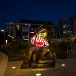 Alumni Park Wisconsin Foundation Alumni Association Bucky Badger sculpture Oct. 8, 2017. (Photo © Andy Manis)